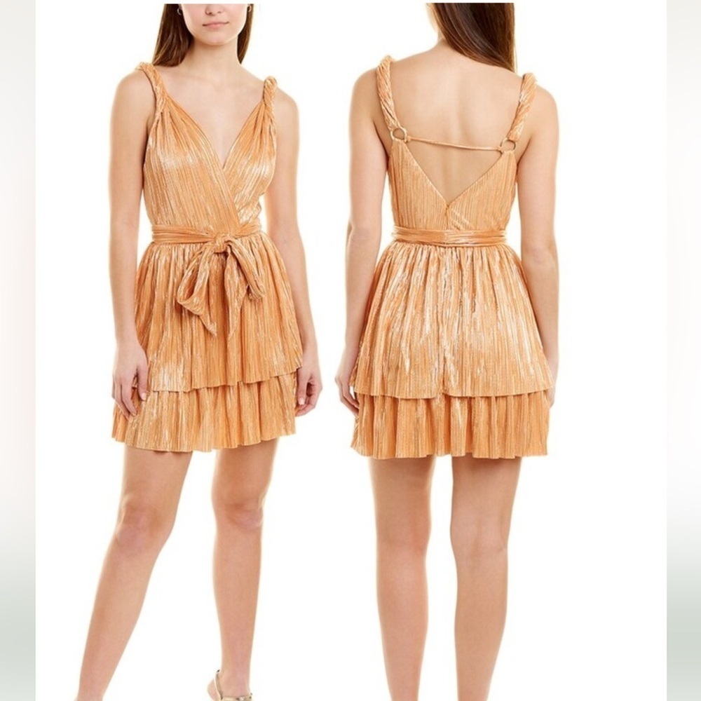 NWT Sabina Musayev $235 - Alma Dress Mandarin color - mini dress - SMALL